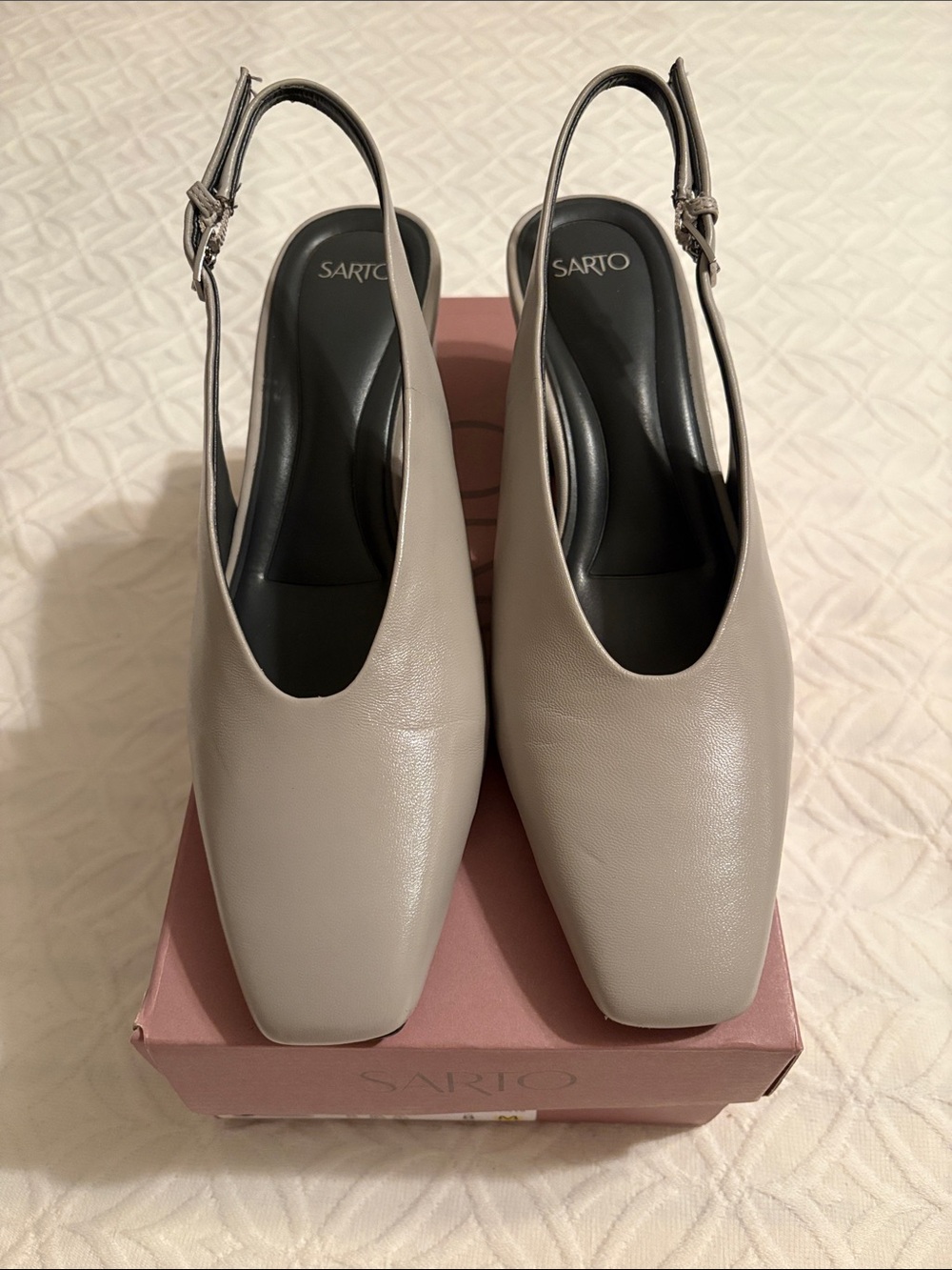 SARTO Sz 8M Square-Toe A-Sutton Grey LE